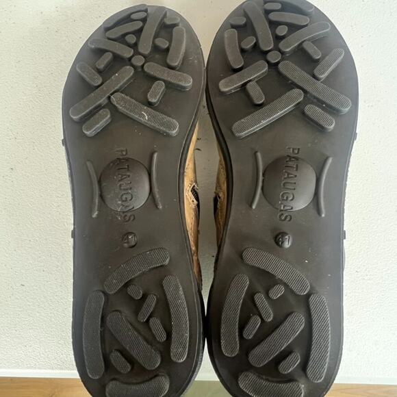 Pataugas Boots Women's EU 41 US 10.5 Tan Black Zip Up Snap Strap Lightweight - Picture 10 of 10